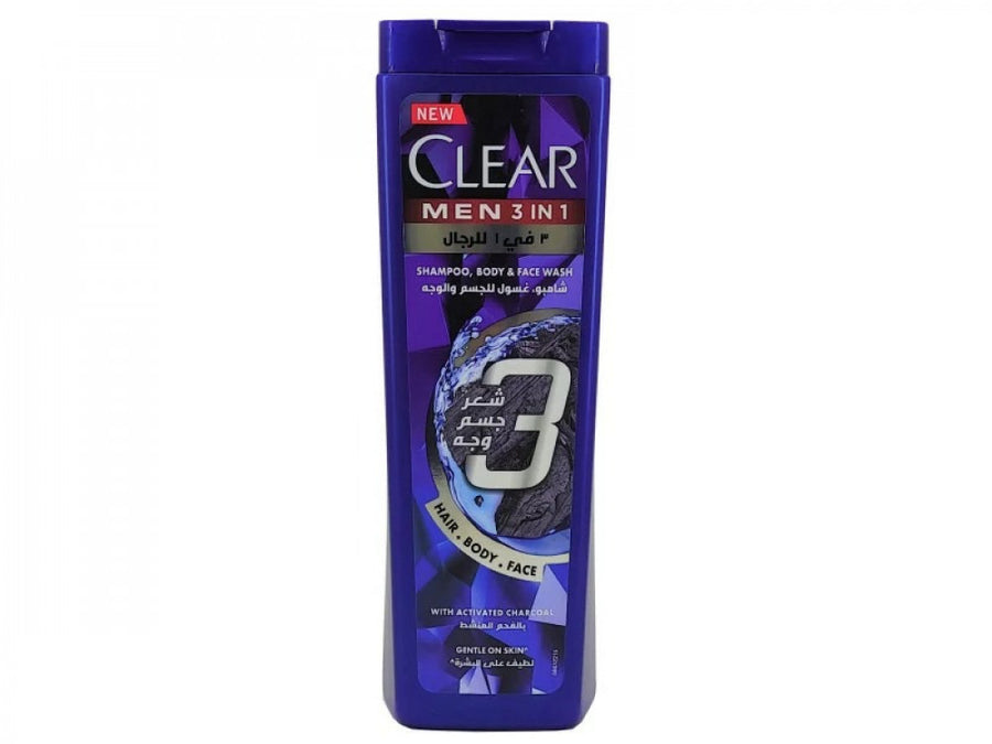 Clear For Men 3Ø£â€”1 With Activated Charcoal Shampoo 400
