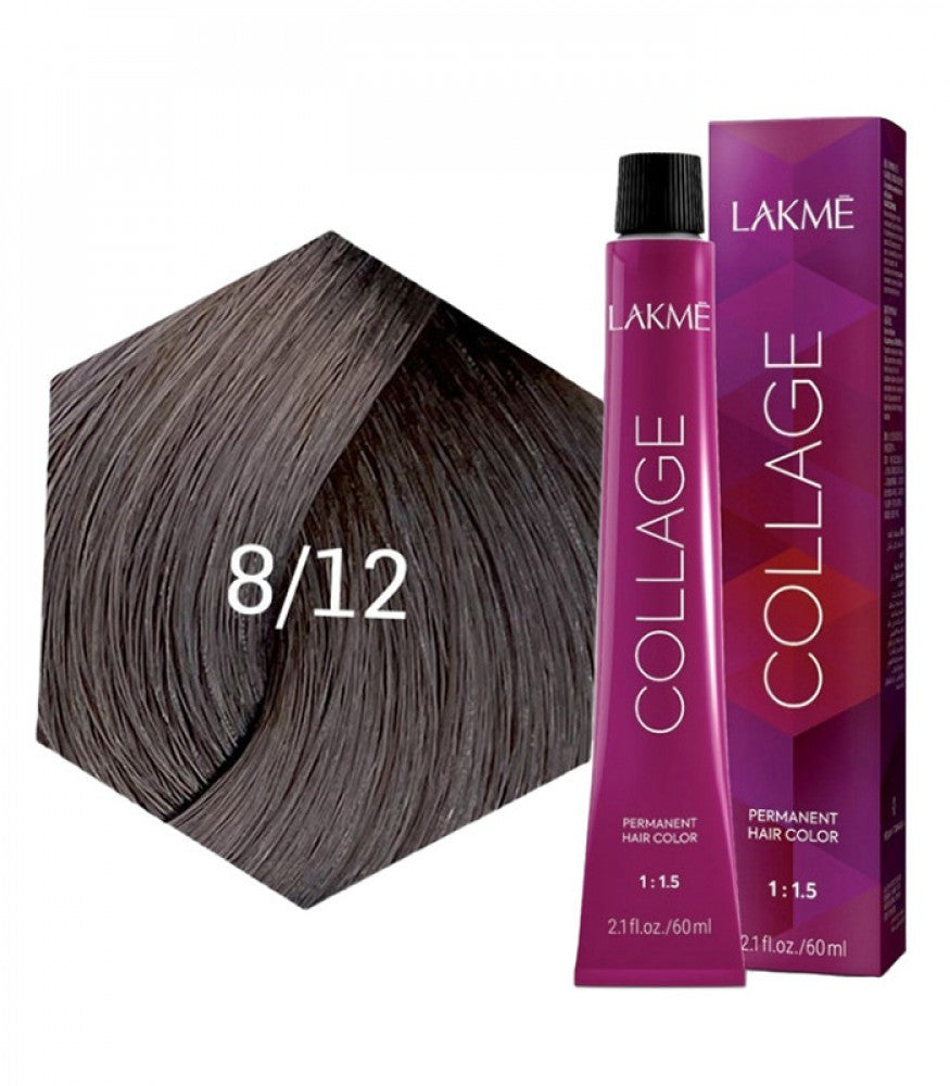 LAKME HAIR COLOR 60 ML PERMANENT 8/12