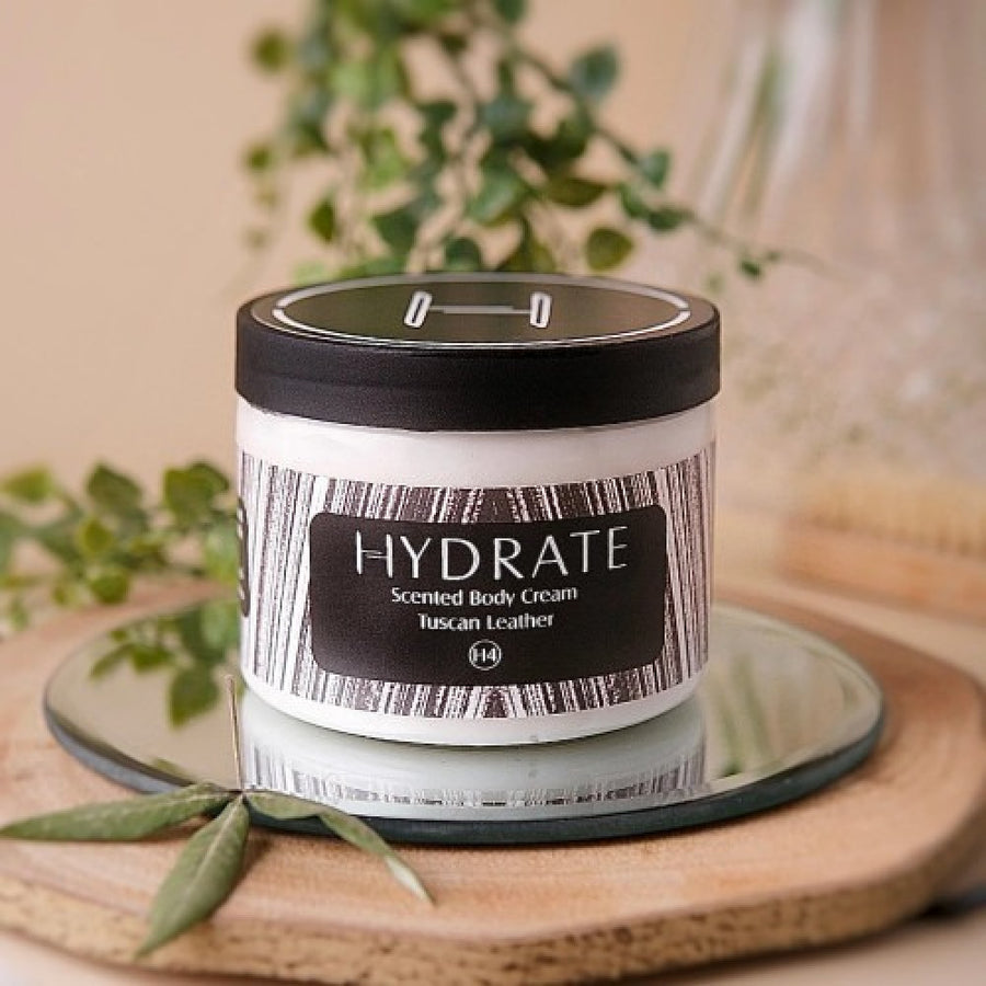 Hydrate Tuscan Leather H4 Scented Body Cream 250 Ml