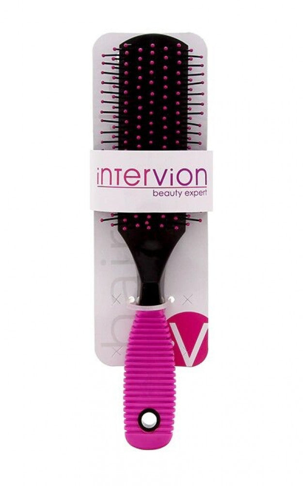 Intervion Hair Brush, Rubber Handle