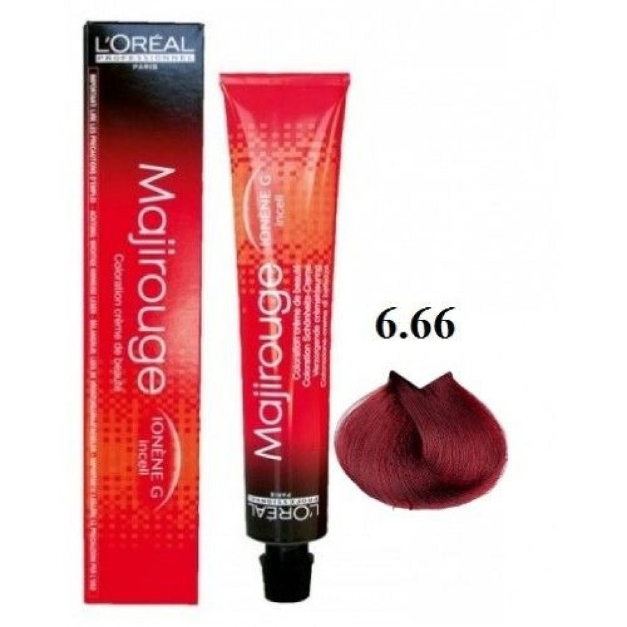 Loreal Majirel Hair Color Rouge Carmin 6.66 50Ml