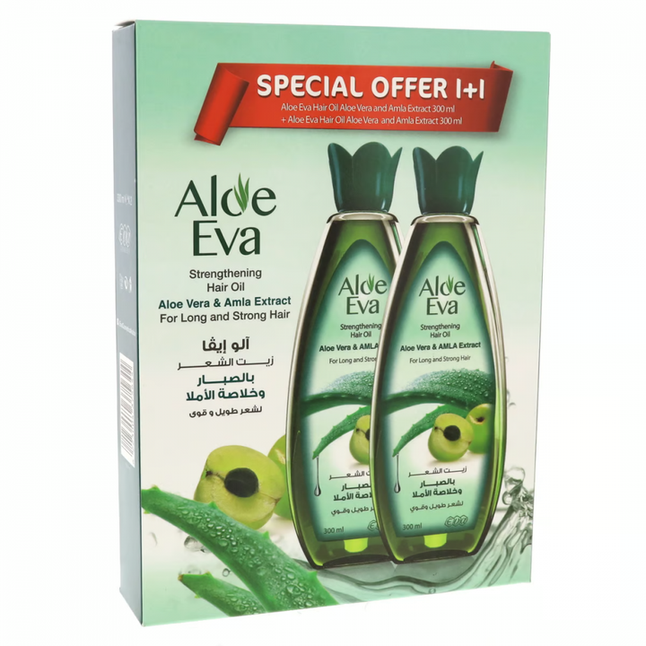 Aloe Eva Hair Oil  Amla Extract Special Offer 1+1 300 Ml