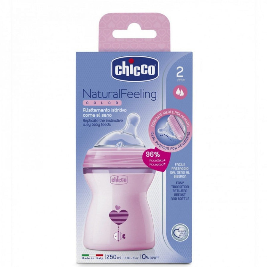Chicco Natural Feeling Color Pink 2M+