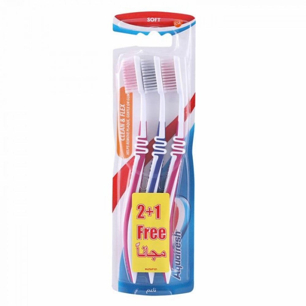 Aquafresh Tooth Brush Flex Zone Soft 3Pack