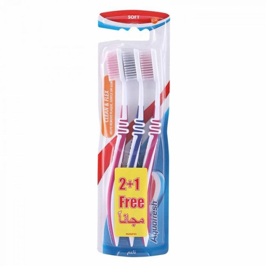 Aquafresh Tooth Brush Flex Zone Soft 3Pack