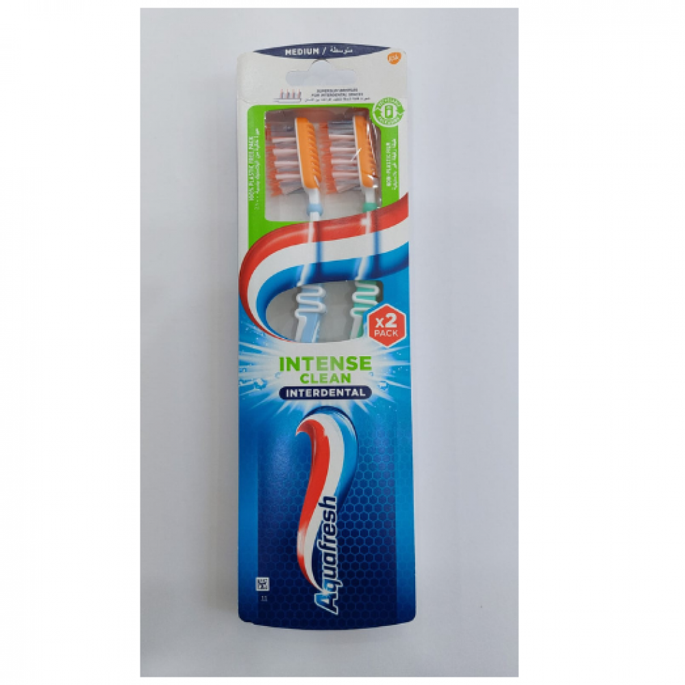 Aquafresh Toothbrush Intense Clean Tooth & Tongue 2Pcak