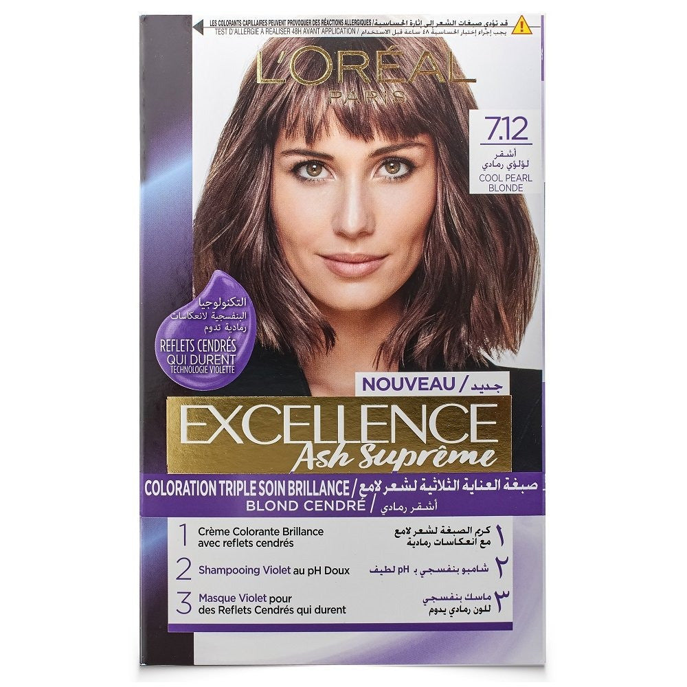Loreal Excellenc Ash Supreme Cool Pearl Blonde 7.12