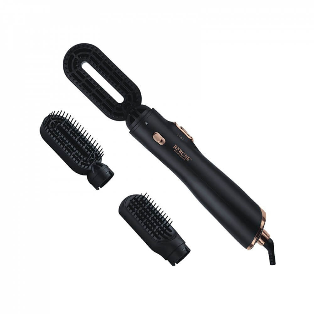Rebune Hair Styler Re-2108-2 Rubber Black 2Pcs