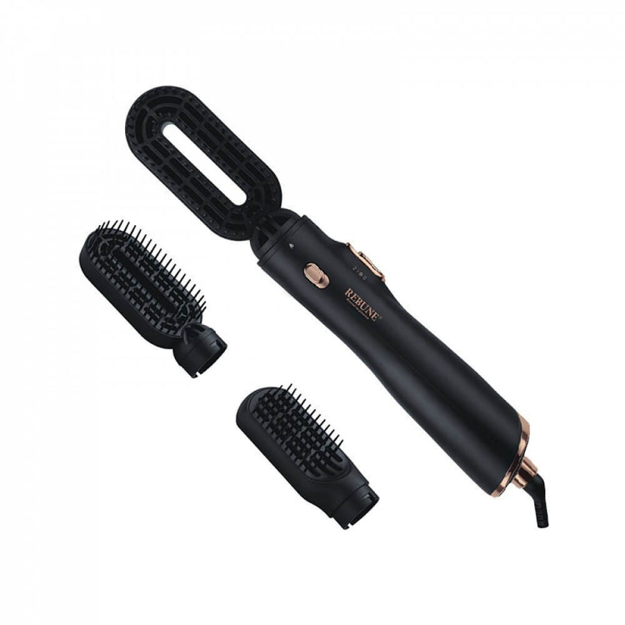 Rebune Hair Styler Re-2108-2 Rubber Black 2Pcs