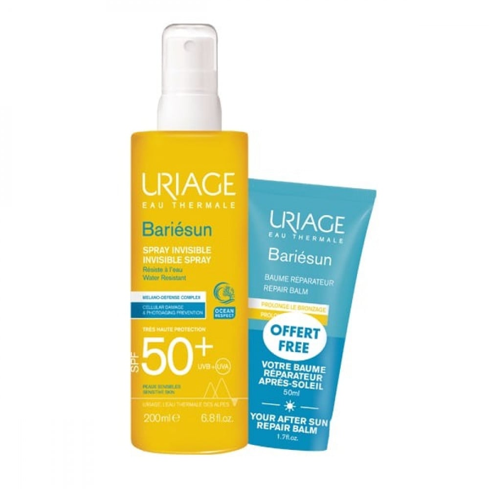 Uriage Bariesun Spray Invisible Spf50+ 200Ml + Your After Sun Repair Balm 50Ml
