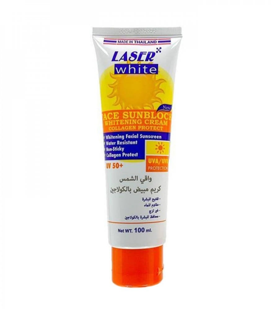 Laser White Sunscreen Cream +UV50 with Collagen 100ml