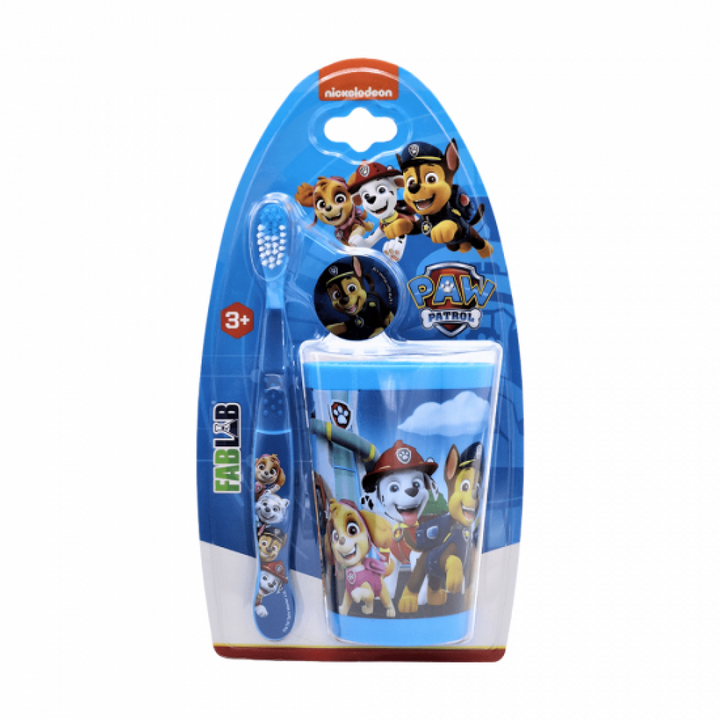 PAW SOFT TOOTHBRUSH FOR KIDS WITH CUP & COVER