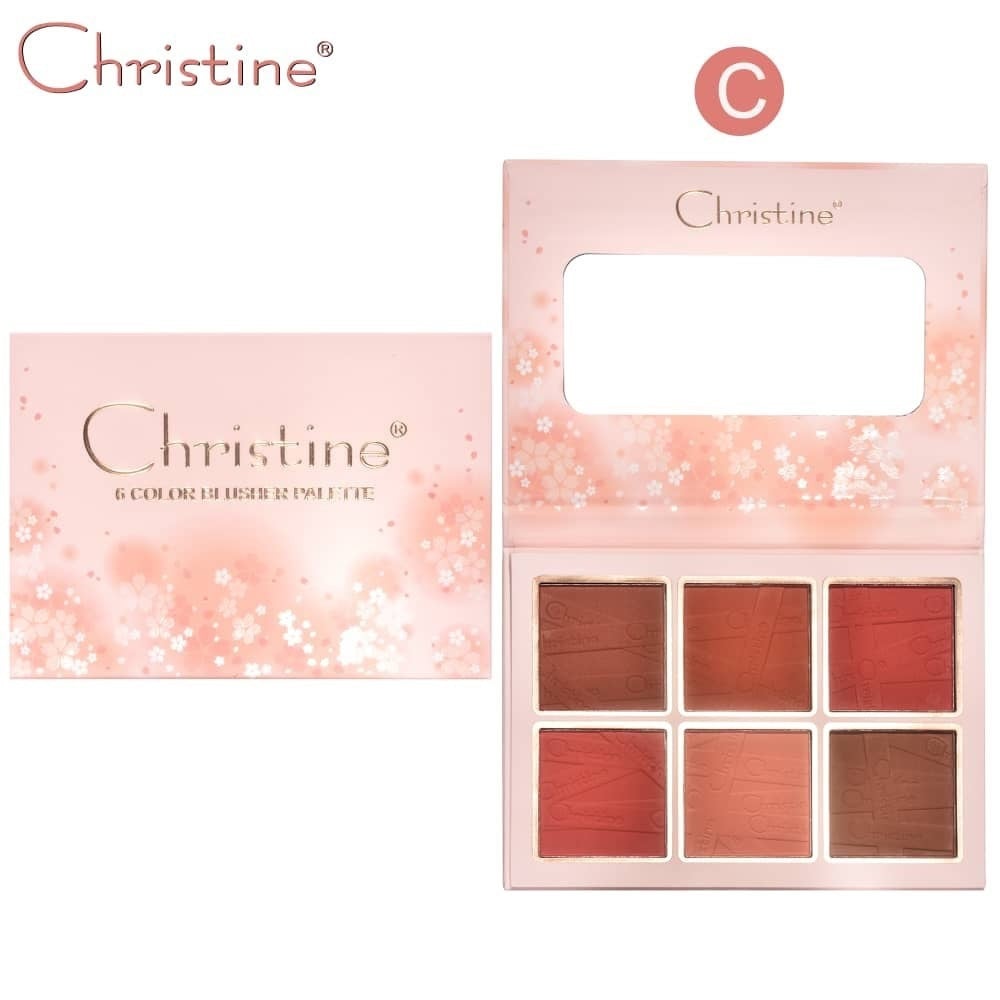 CHRISTINE 6 COLOR BLUSHER PALETTE CH-B2202 A