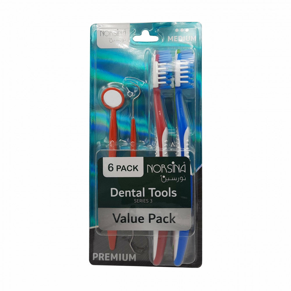 NORCINA DENTAL TOOLS MEDIUM SERIES 3 VALUE PACK 6PCS