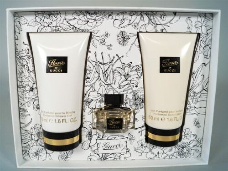 Gucci Flora Set For Women Eau De Toilette 5Ml & Shower Gel 50Ml & Body Lotion 50Ml