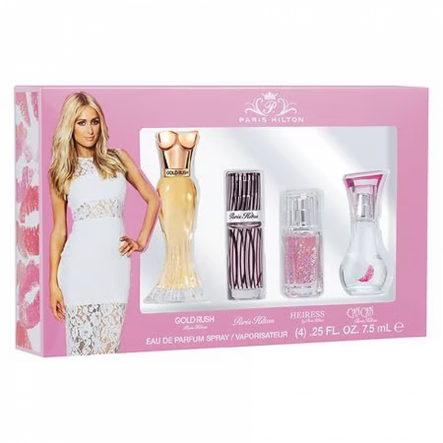 Paris Hilton Mini Set 4 X 7.5Ml Gold Rush + Paris Hilton + Paris Hair + Can Can