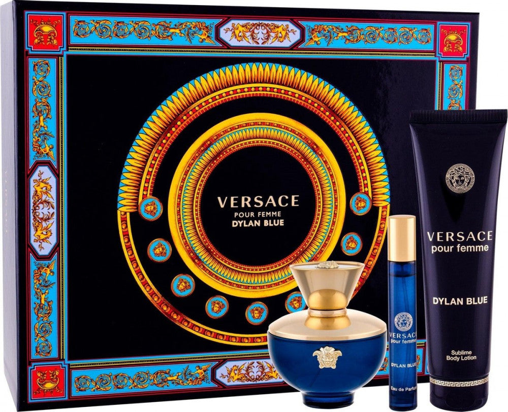 Versace Dylan Blue Set For Women 3 Pieces Eau De Parfum 100Ml