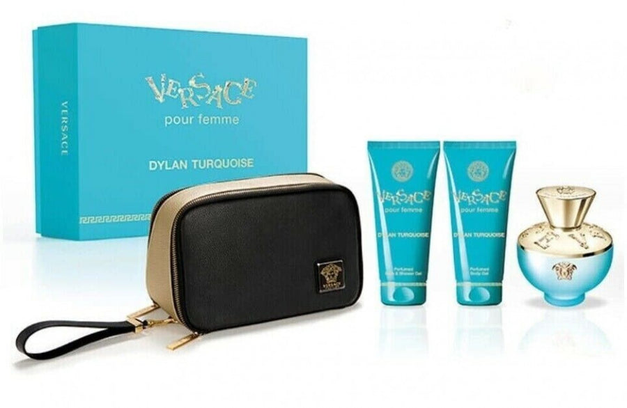 Versace Pour Femme Dylan Turquoise Set With Bag For Women