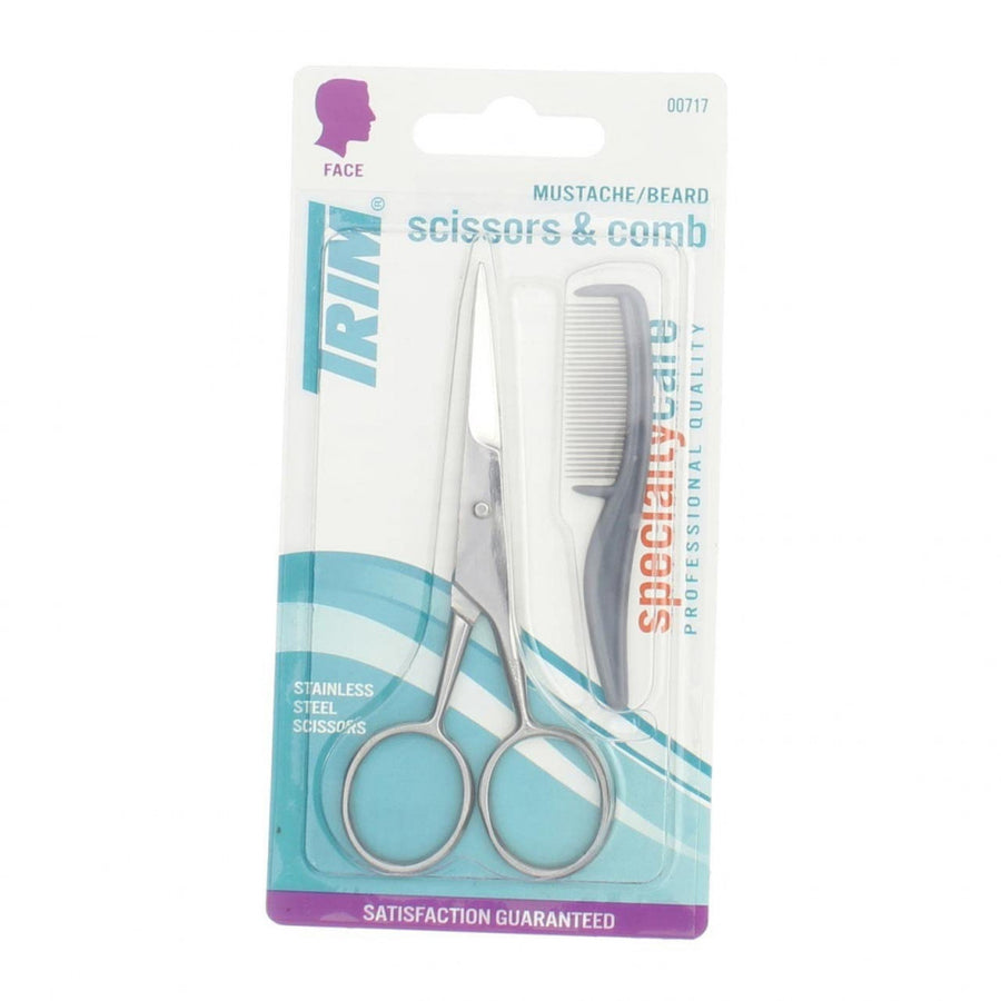 TRIM MUSTACHE/BEARD SCSSR & COMB -10-20B(00717)