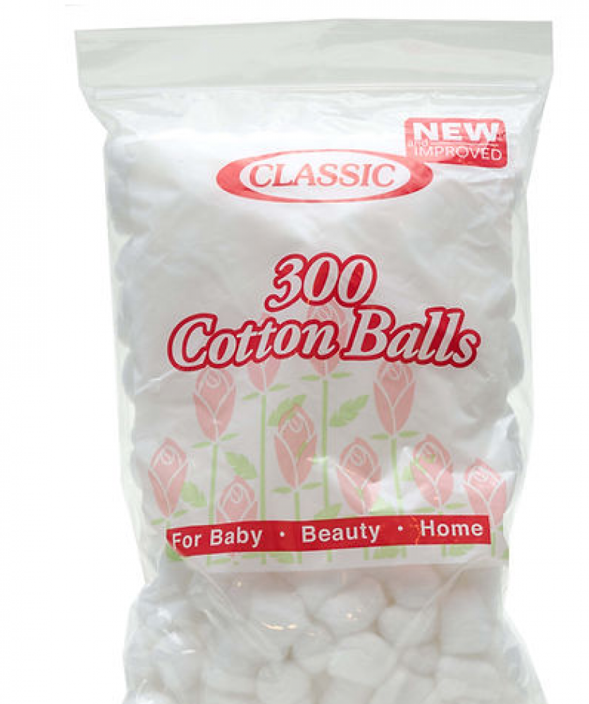 CLASSIC COMETIC PUFFS (COTTON BALLS) 300 PC