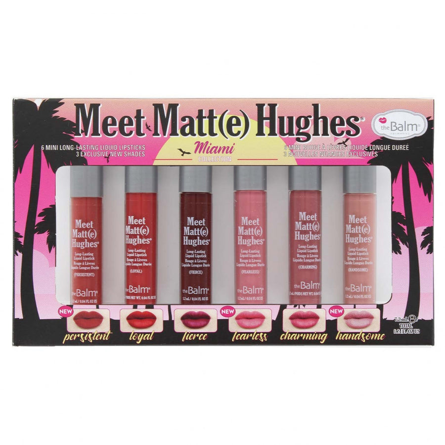 THEBALM MEET MATT HUGHES 6 MINI LIQUID LIPSTICKS MIAMI