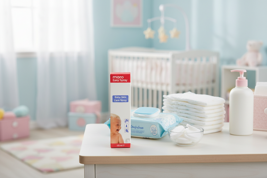 بخاخ مورو إيزي سبراي للعناية ببشرة الأطفال، 125 مل، لحماية يومية لطيفة للطفل، متوفر لدى ملسا