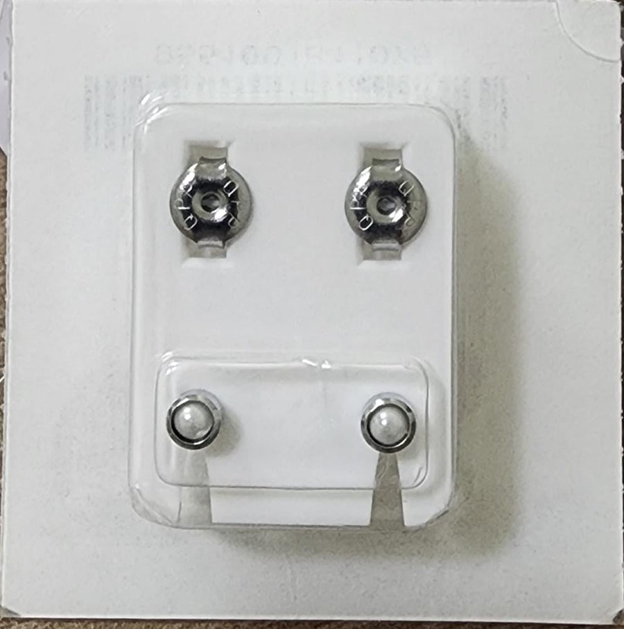 Malaysian Silver Pearl Medical Earring - Rp17W