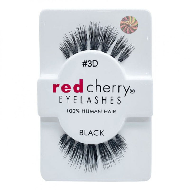RED CHERRY EYELASHES BLACK 2PCS 3D