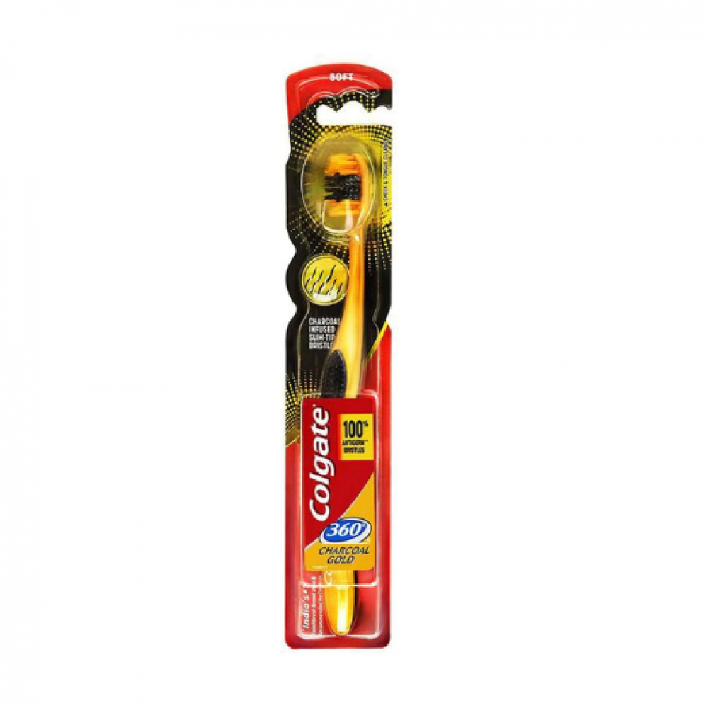 Colgate Toothbrush 360 Charcoal Gold Soft