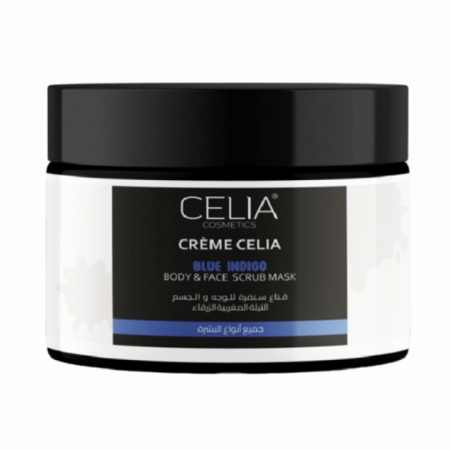 CELIA BODY & FACE SCRUB MASK BLUE INDIGO 500 ML