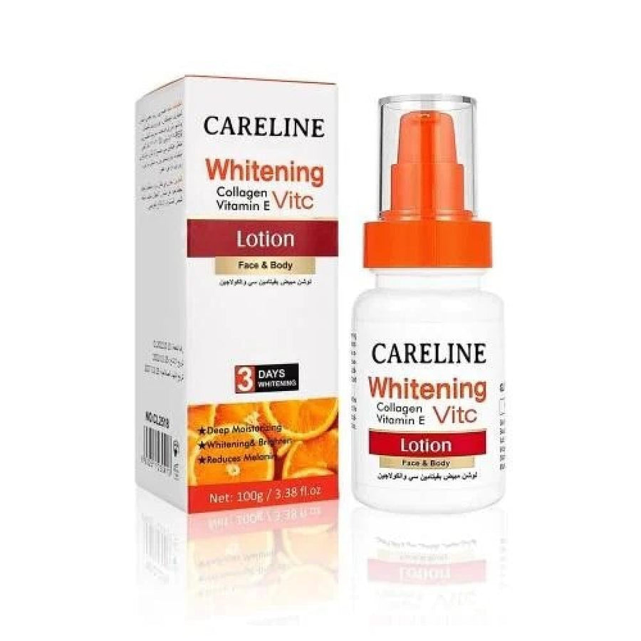 CARELINE WHITENING LOTION FOR THE FACE WITH VITAMIN C AND COLLAGEN 100 GM