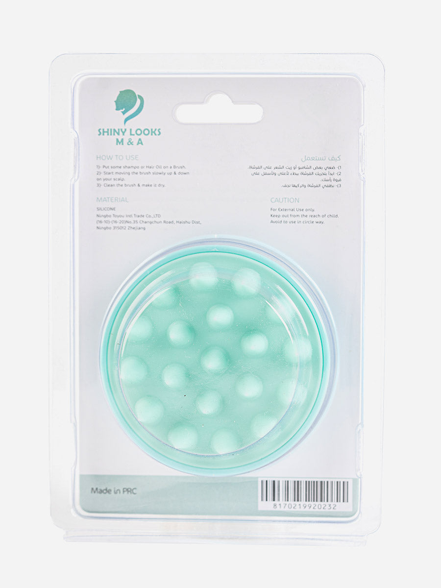 فرشاة شامبو فروة الرأس بمظهر لامع - أخضر