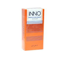 Inno Ribbed For Extra Pleasur Orange Condoms 3 Pcs