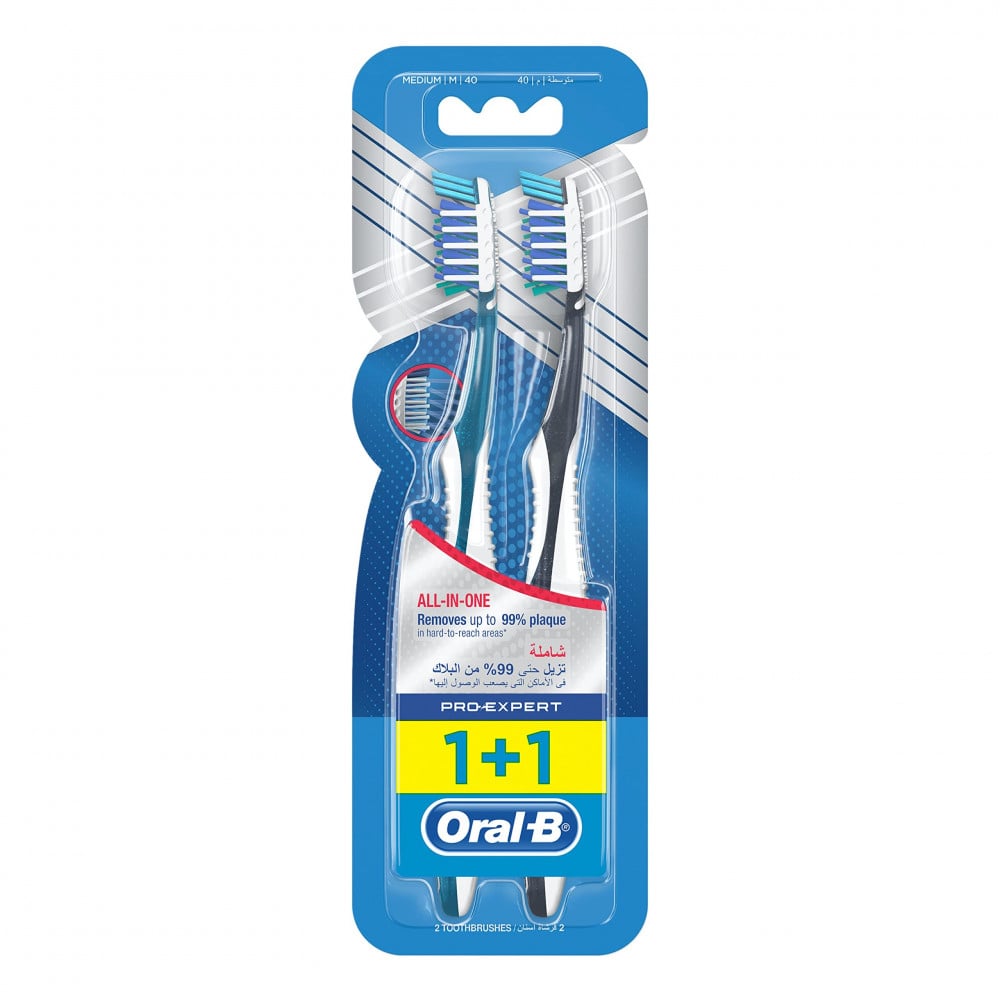 ORAL-B ALL-IN-ONE PRO-EXPERT 1+1 FREE MEDIUM TOOTH BRUSH