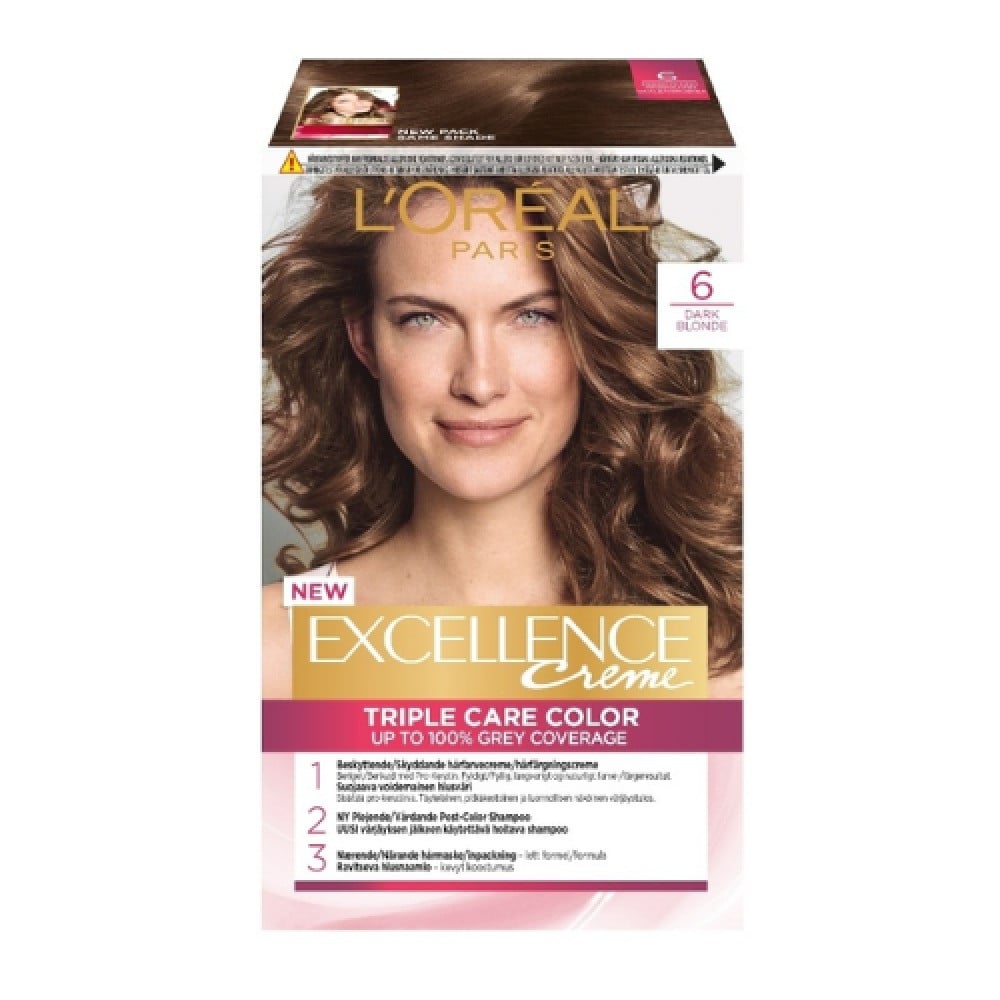 L'Oreal Paris Excellence Creme Hair Color, 6 Dark Blonde