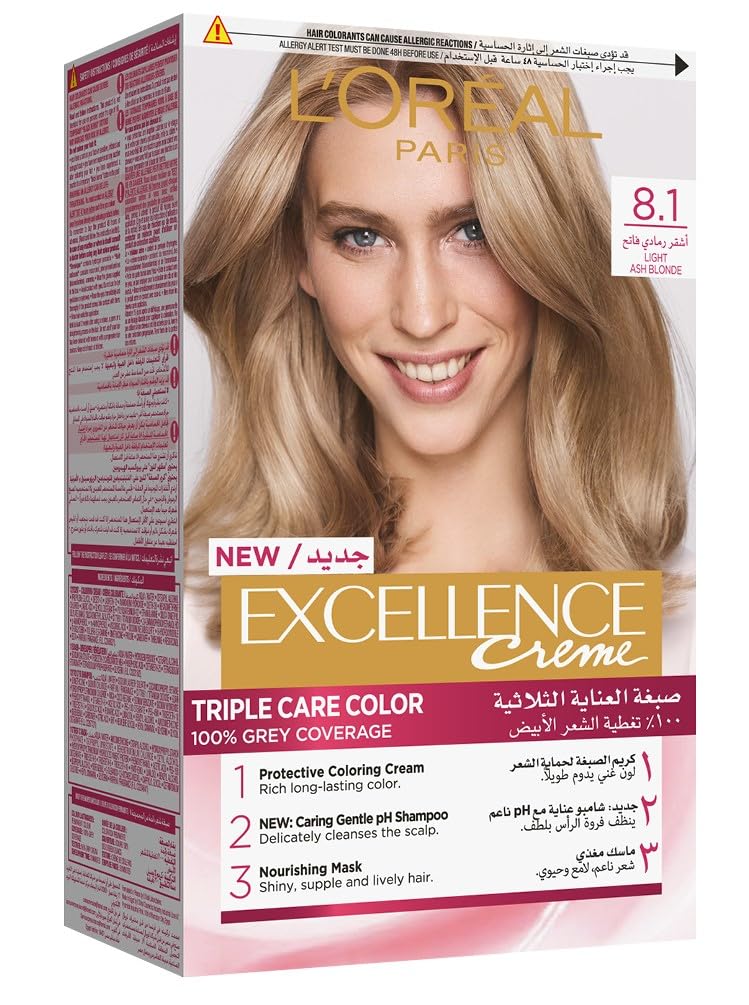 Loreal Excellence Hair Color Creme Light Ash Blonde 8.1