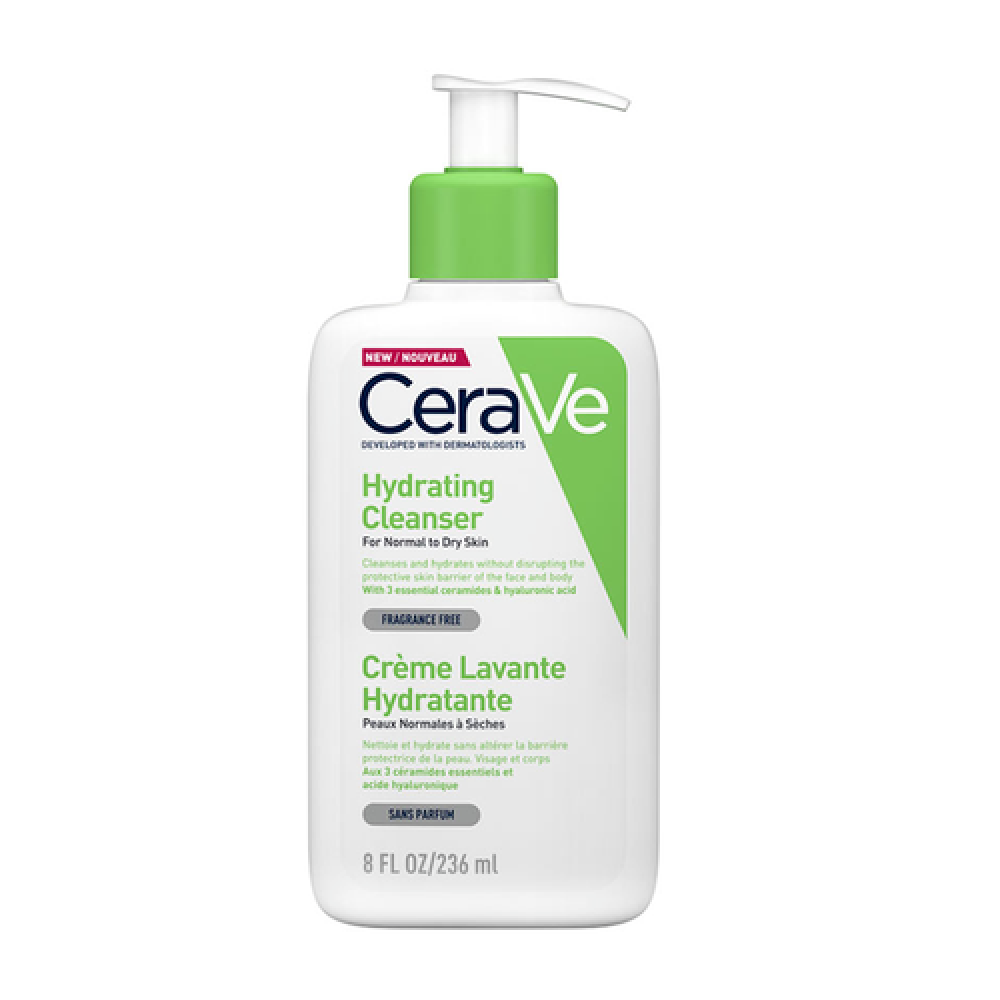 CERAVE HYDRATING FOR FACE & BODY NORMAL AND DRY SKIN CLEANSER 236ML