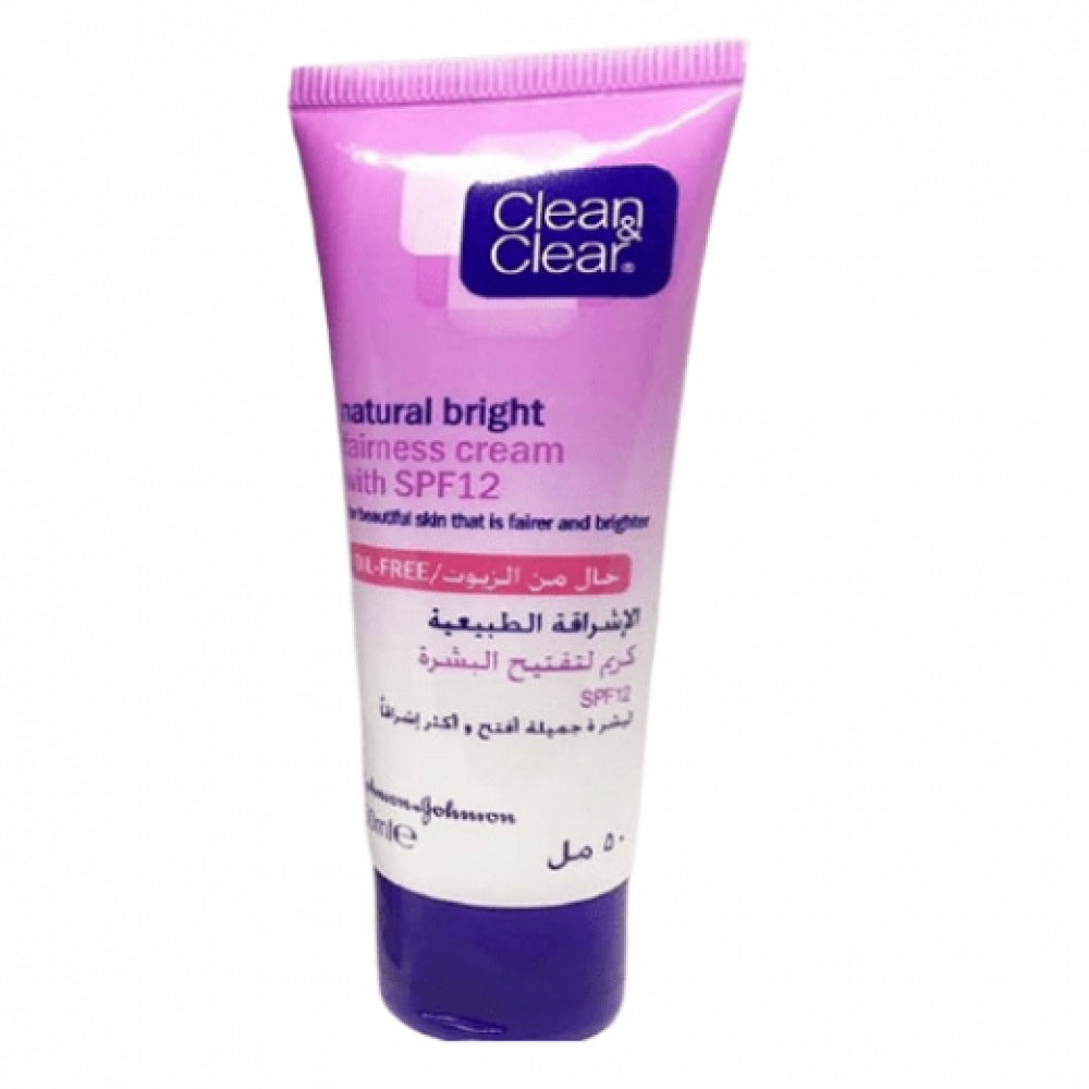 Clean & Clear Natural Bright Fairness Spf12 Cream 50Ml