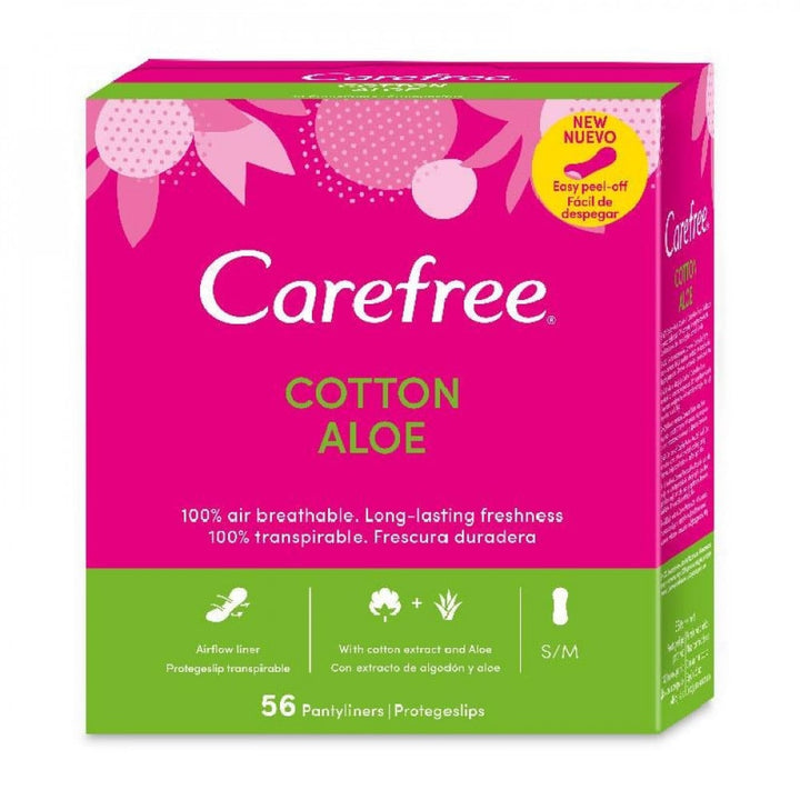 Care Free Pantyliners Aloe 56 Pcs 31527