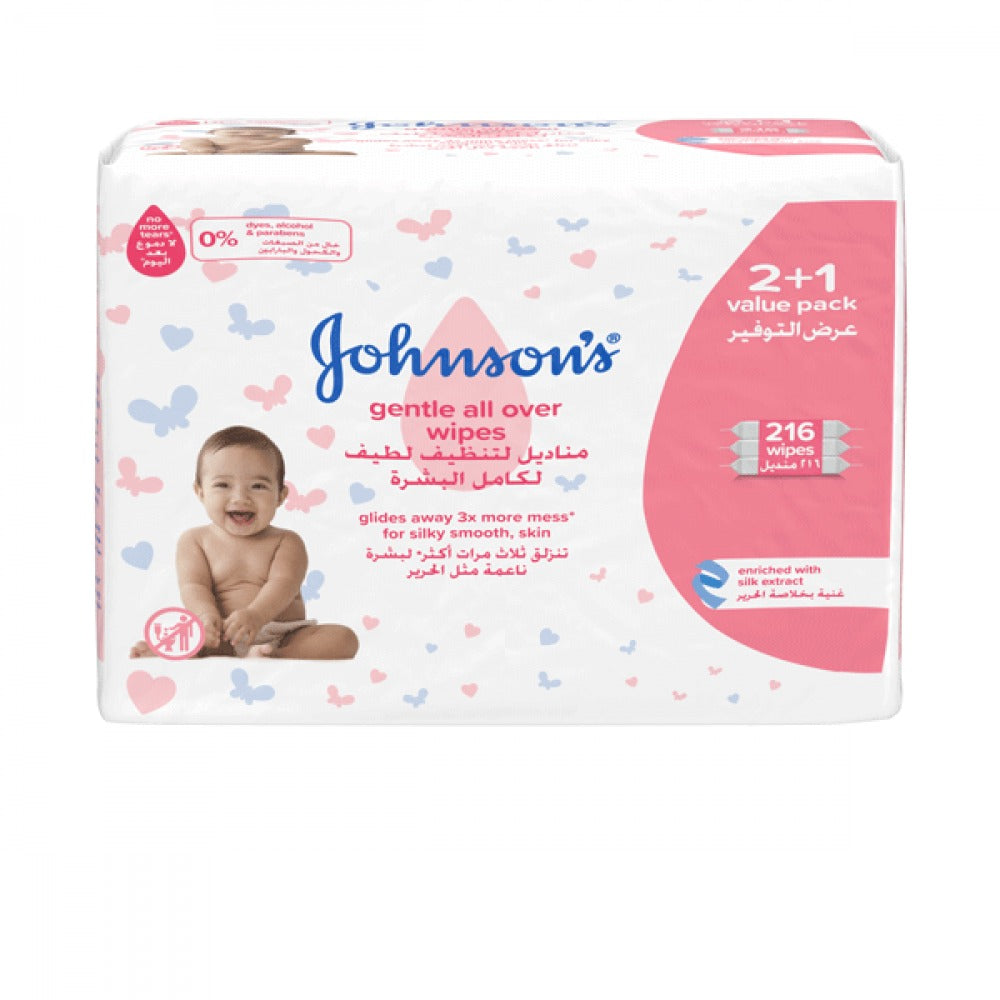 Johnsons All Over Value Pack Wipes 216 Pcs