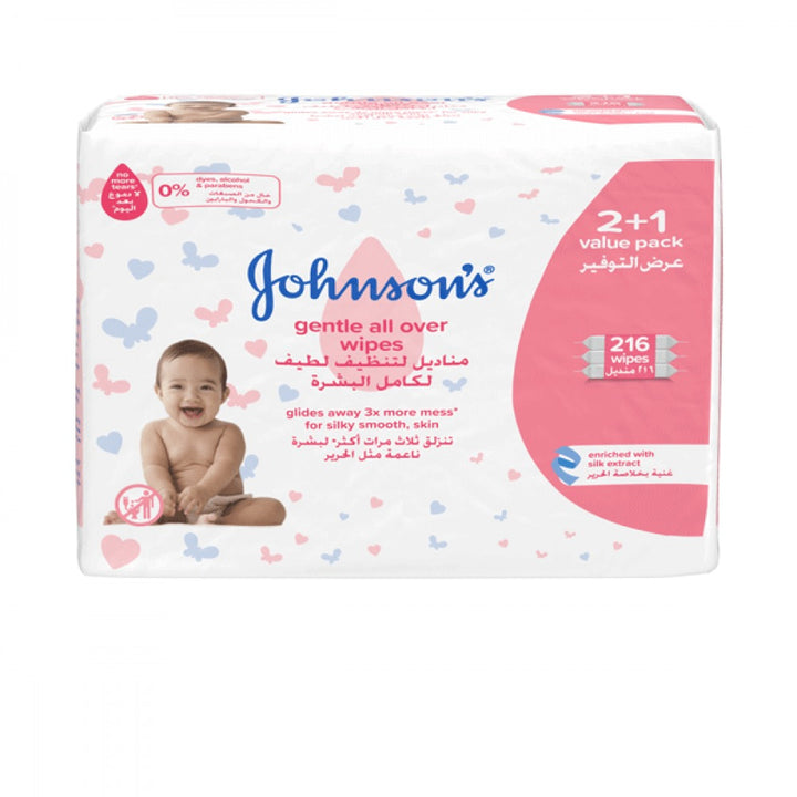 Johnsons All Over Value Pack Wipes 216 Pcs