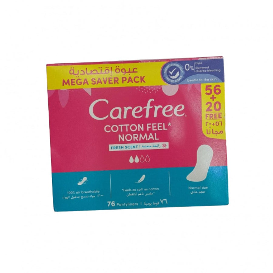 Carefree Cotton Fresh 76 Pcs