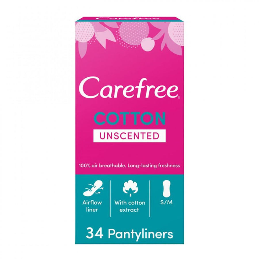 Feminine pads with cotton Carefree 34 pieces