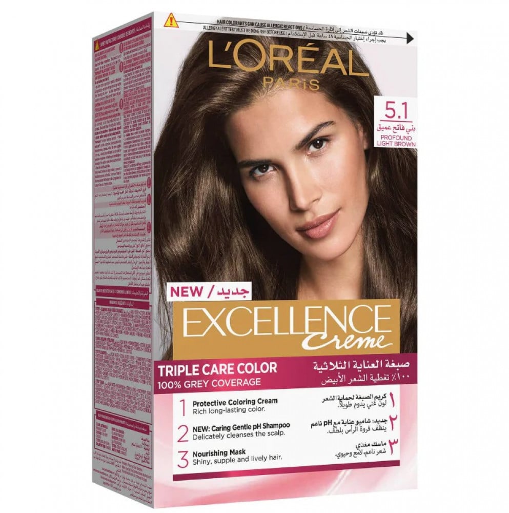Loreal Paris Excellence Hair Color 5.1 Profound Light Brown
