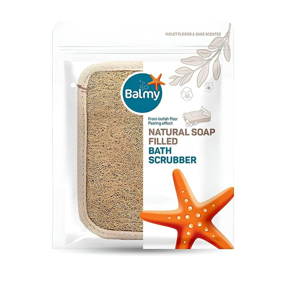 Balmy Natural Bath Scrubber with soap