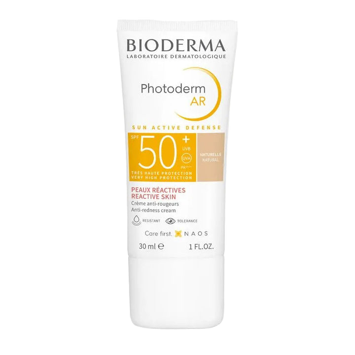 Bioderma Photoderm AR SPF 50+ Natural 30ml tinted sunscreen for redness-prone skin at MALSA