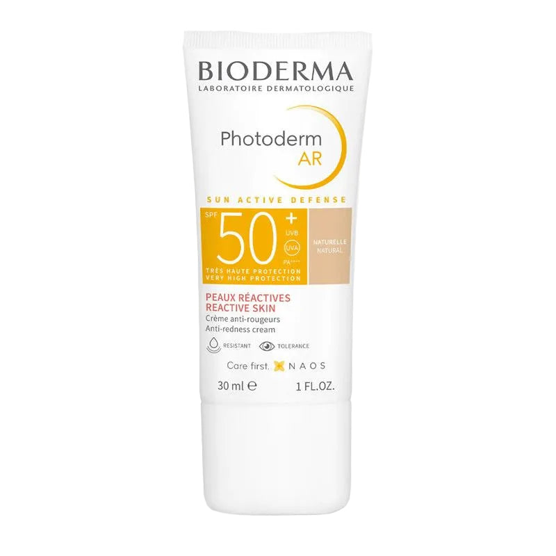 Bioderma Photoderm AR SPF 50+ Natural 30ml tinted sunscreen for redness-prone skin at MALSA