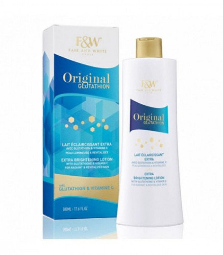 FAIR & WHITE EXTRA BRIGHTENING LOTION ORIGINAL GLUTATHION & VITAMINE C 500ML