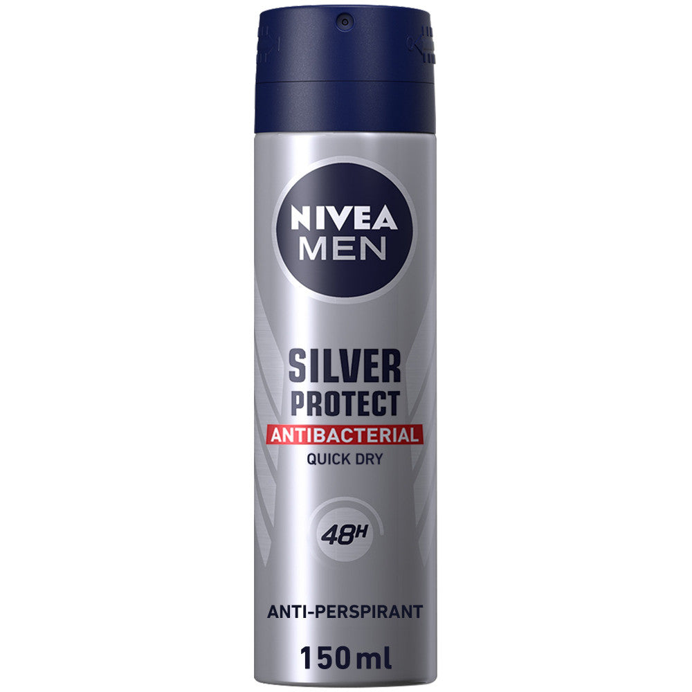 Nivea Deodorant Spray 150Ml Men Silver Protect Quick Dry