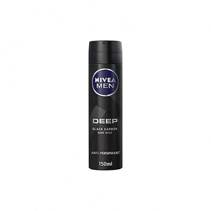 NIVEA DEODORANT SPRAY 150ML DEEP BLACK CARBON DARK WOOD